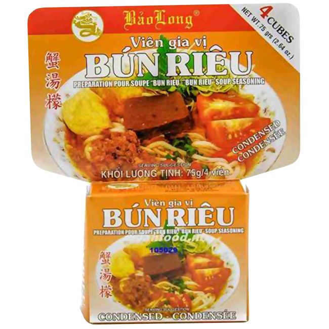 0301461 Bún Riêu Bảo Long Gia Vị Viên Gia Vị Bún Riêu 75g x 12