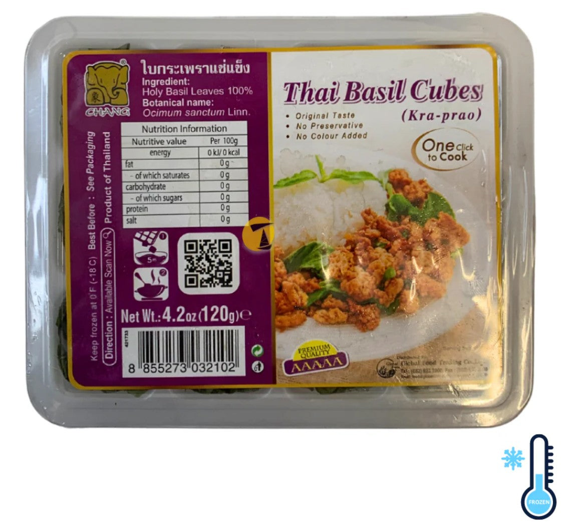Chang Frozen Holy Basil Leaves (Kra Prao) Cubes急凍泰式九層塔(打拋葉) 120g x1