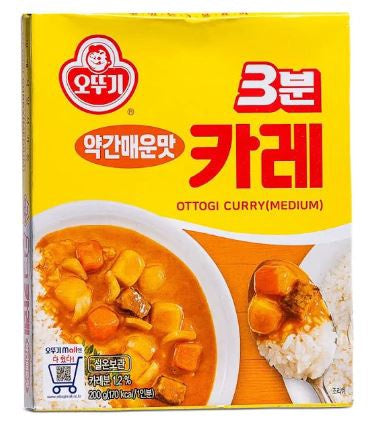 Ottogi 3mins Curry(Medium) 不倒翁 3分鐘 韓國即食咖喱醬-中辣 200G*1