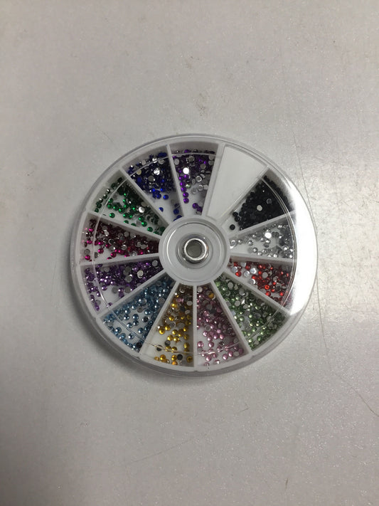 No Brand Nail Art Stone 12 Colour 1x1box 28A