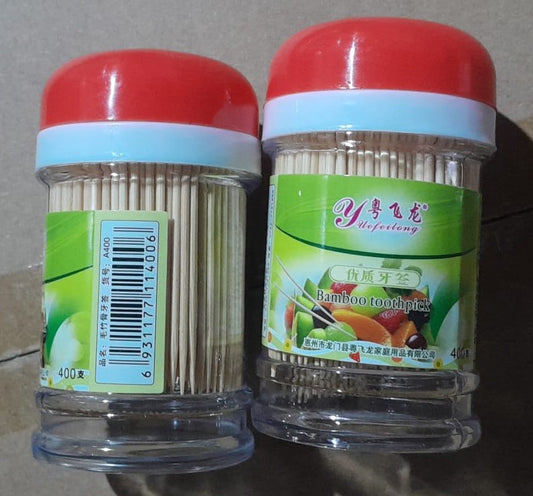 14006 Tăm Tre 牙簽 膠筒裝 400 chiếc x1