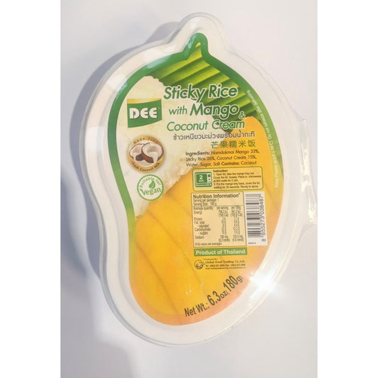 Dee Frozen Sticky Rice with Mango & Coconut Cream椰汁芒果糯米飯Xoi Xoai Sot Dua 180g x1