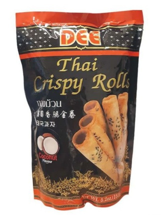 Dee Crispy rolls Original/Coconut Flavor泰國香脆金卷 椰子味 Banh Que Cuon Vi Dua  1x150g