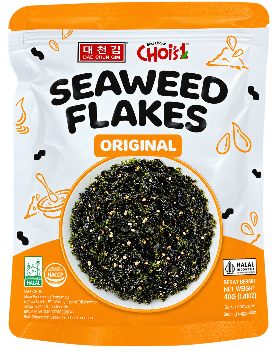 Daechun Roasted & Seasoned Laver Snack (Original) 燒烤調味紫菜小吃(原味) Snack rong bien tam gia vi 40g x 1