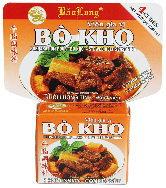 Bao Long Braised Beef Seasoning Gia vi Bo Kho 75g x 12