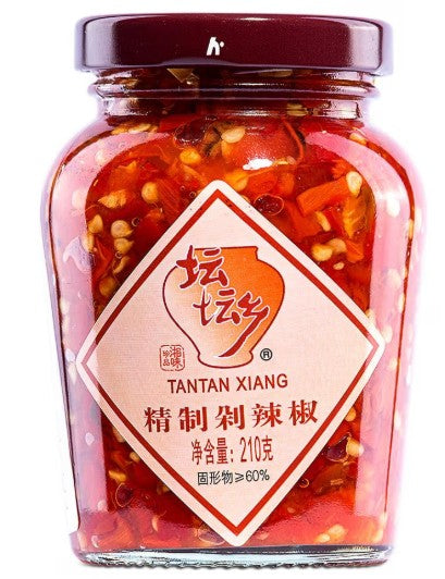 TTX Ớt đỏ xắt nhỏ ngâm nước muối壇壇鄉 精製剁辣椒 210g x1