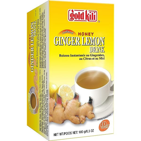 Gold Kili Ginger Lemon Drink Box 即溶檸蜜薑茶 Nuoc chanh gung 180g x1