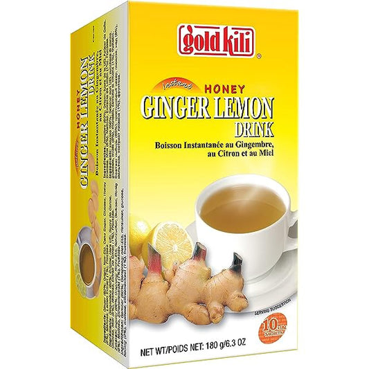 Gold Kili Ginger Lemon Drink Box 即溶檸蜜薑茶 Nuoc chanh gung 180g x1