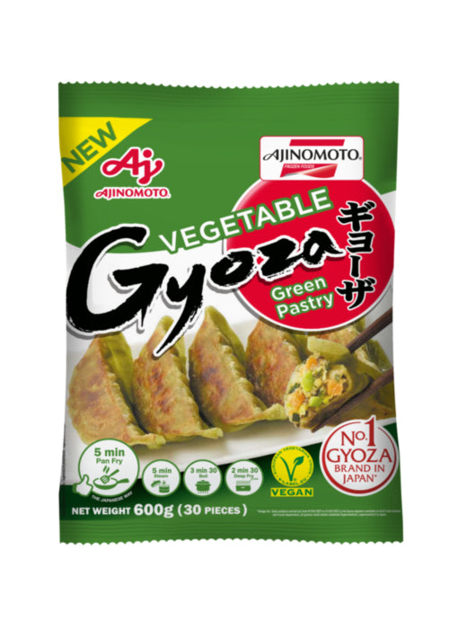 AJINOMOTO Rau củ Gyoza với bánh rau chân vịt日式素菜煎餃(菠菜味餃子皮) 600g x1