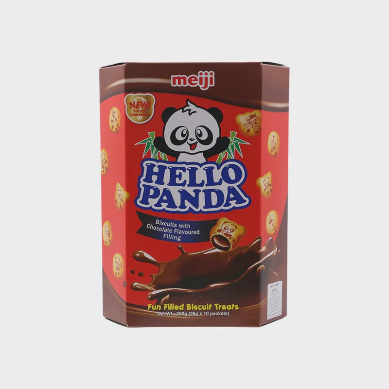 Bánh quy socola Meiji Hello Panda 明治貓熊夾心餅乾 - 雙重朱古力 260g x1