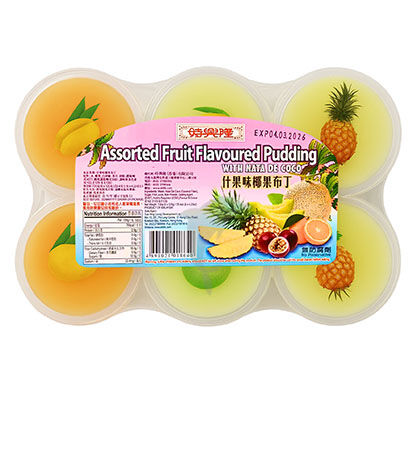SHL Assorted Fruit Pudding With Nata De Coco時興隆椰果布丁-什果 (120gx6) x 1