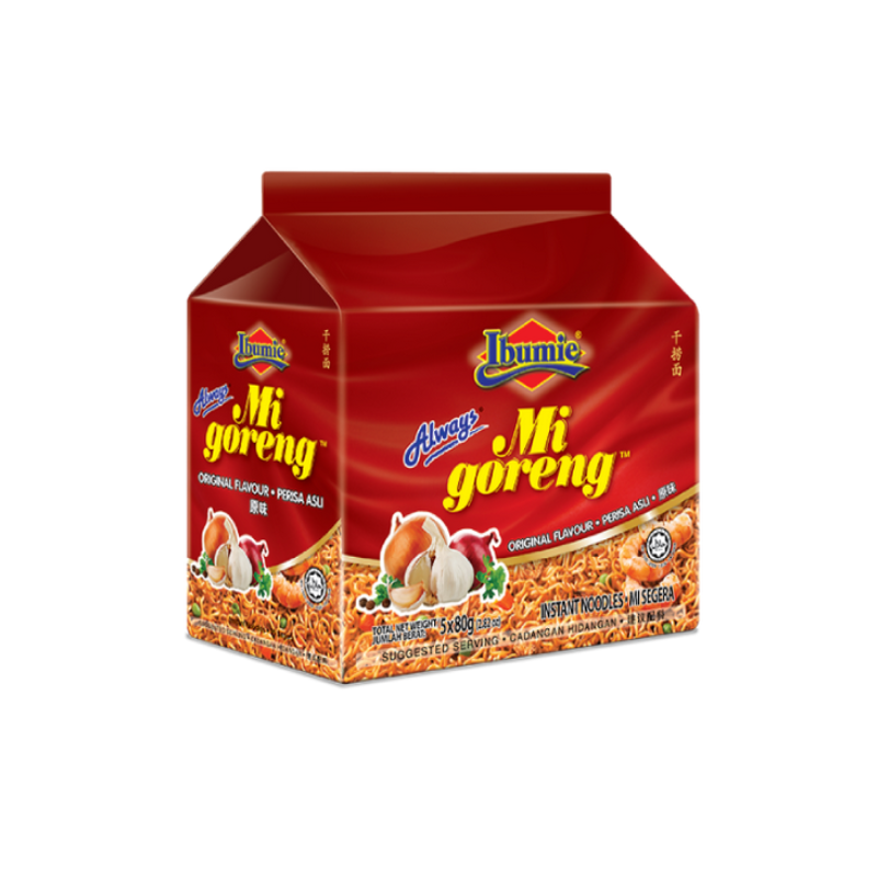 Ibumie Original Noodles (Asli) Multi Pack 原味乾撈麵 Mi Vi Nguyen Ban Asli (80g*5) x1