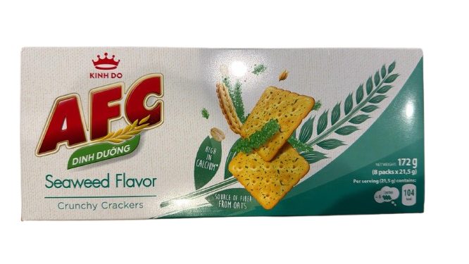 AFC Cracker Seaweed Flavour 海苔味餅乾 Banh Quy Vi Tao Bien 172g x 1