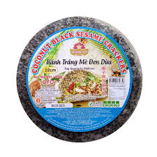 20050 Huong Sen Coconut Black Sesame Cracker Banh Trang Me Dua 椰子黑芝麻宣紙 400g x 1