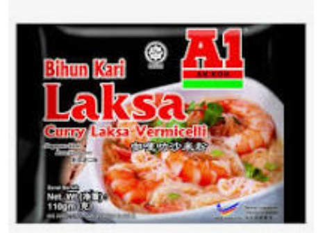 A1 Curry Laksa Instant Bihun(Pack) A1 咖喱叻沙即食米粉 110g x 1