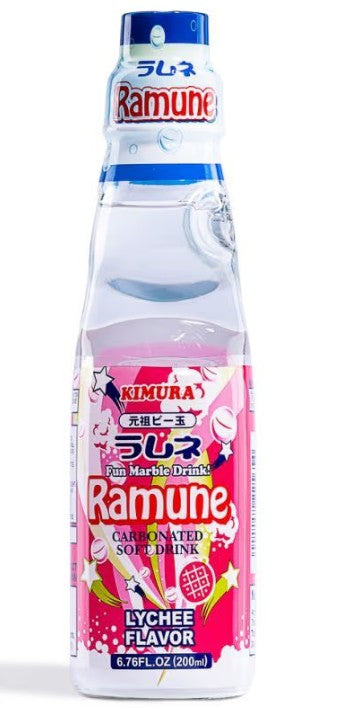 Kimura Ramune (Lychee Flavour)木村彈珠汽水(荔枝味) Nuoc ngot co ga (Vị vai) 200ml x 1