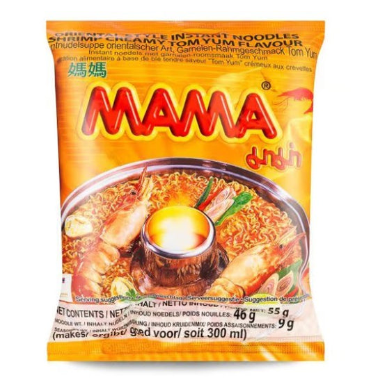 28455 MAMA Noodle Creamy Shrimp Tom Yum 媽媽麵-鮮蝦冬陰濃湯口味 55g*5 (包) x1