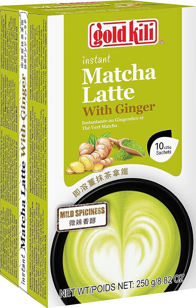 Gold Kili Matcha Ginger Latte Box  抹茶姜拿鐵 Tra Xanh Gung 250g x1