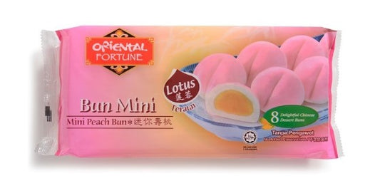 01199 Bánh bao đào mini Oriental Fortune (Lotus) 壽桃包(蓮蓉)200g x1