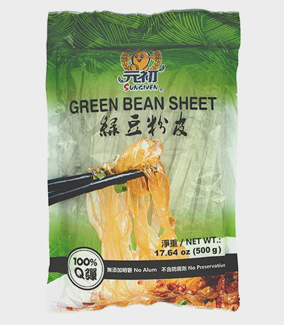 SG Mung Bean Starch Sheet 元初綠豆粉皮 Mi Dau Xanh 500g x1