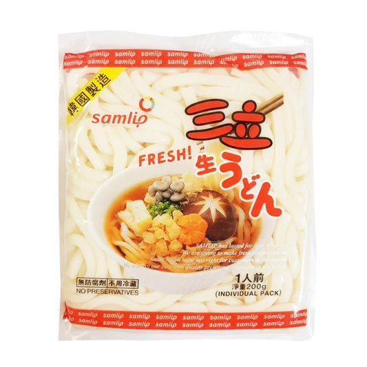 Samlip Fresh Udon Noodle (3 Packs) 三立烏冬麵3連包 Mi Udon tuoi 200g*3 x1
