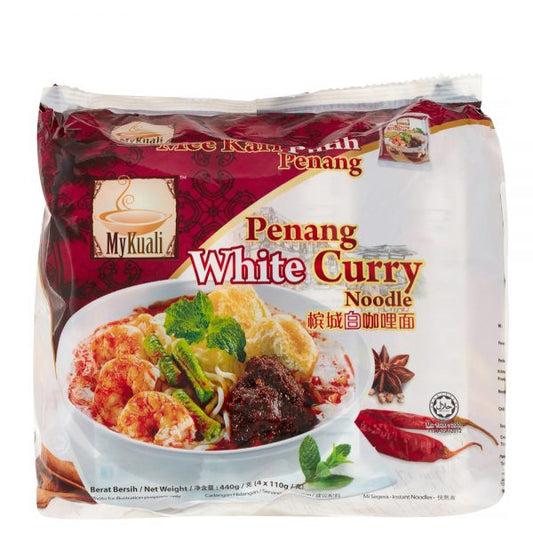 Mykuali Penang White Curry Noodle Multipack 檳城香辣蝦湯麵 (4包裝) 110g *4 x1