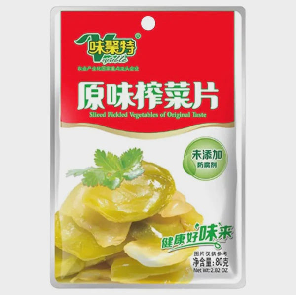 60333 Sliced Pickled Vegetables Of Original Taste 原味榨菜片  Dua Muoi Cat Lat 80g x1