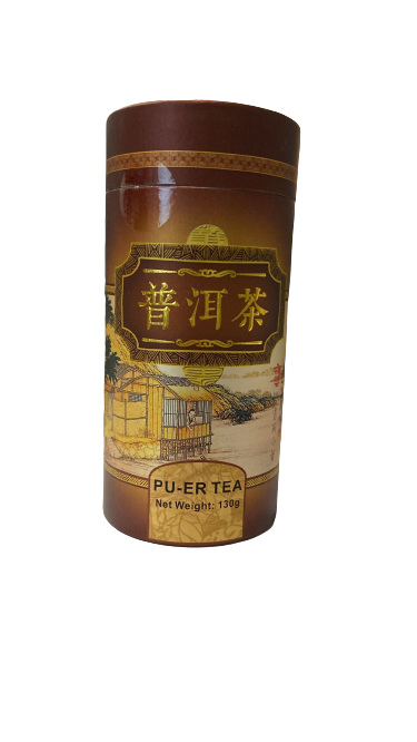 YZG Puer Tea 圓紙罐-普洱茶Tra Puer 130g x1