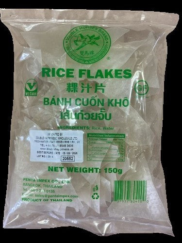 Double Horses Thai Rice Flake Funpei 雙馬 粿汁片 Banh cuon kho 150g x 1 ...