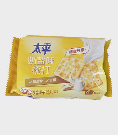 Pacific Saltine Crackers- Milk 太平梳打餅-奶鹽 Banh Quy Sua 100g x1