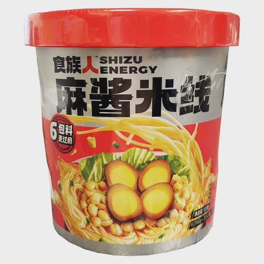 Shizu Ren Instant Vermicelli Sesame & Peanut Sauce Flavour 食族人麻酱米线 Mien An Lien Vi Me Den & Dau Phong 131g x1