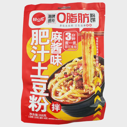 Thin Potato Noodle (Sesame Flavour) 田小花流汁大宽粉麻酱味 Mi Khoai Tay Vi Me Den Soi Mong 268g x1