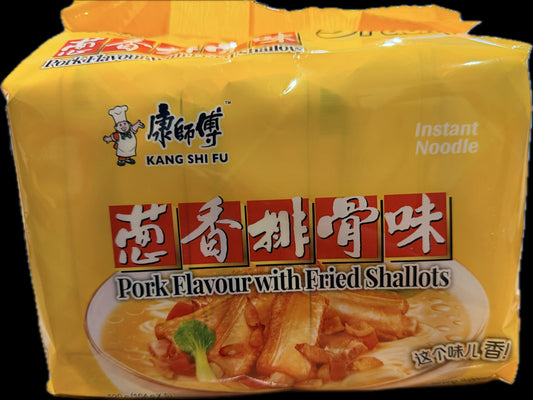 MK Noodles(5pcs)-Pork With Fried Shallots康師傅蔥香排骨麵(5包)520g x 1