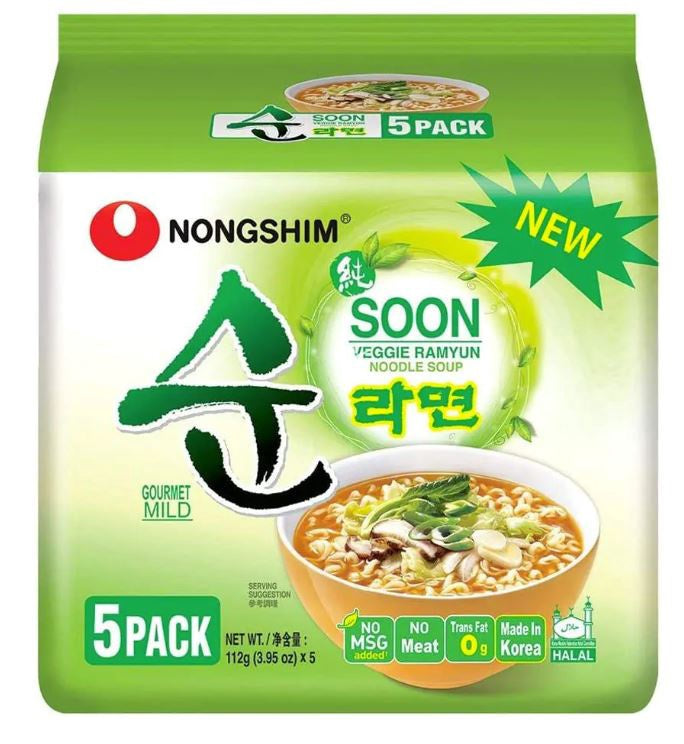 Nongshim Soon Veggie Ramyun (Multi)農心蔬菜拉麵 112g x 5