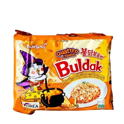 Budak Samyang Hot Chicken Ramen Quattro Cheese Mi Kho Ga Samyang Pho Mai 145gr x 1