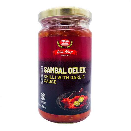 Woh Hup Sambal Oelek sốt 蒜蓉辣椒酱 Gia vi Sambal 195g x1