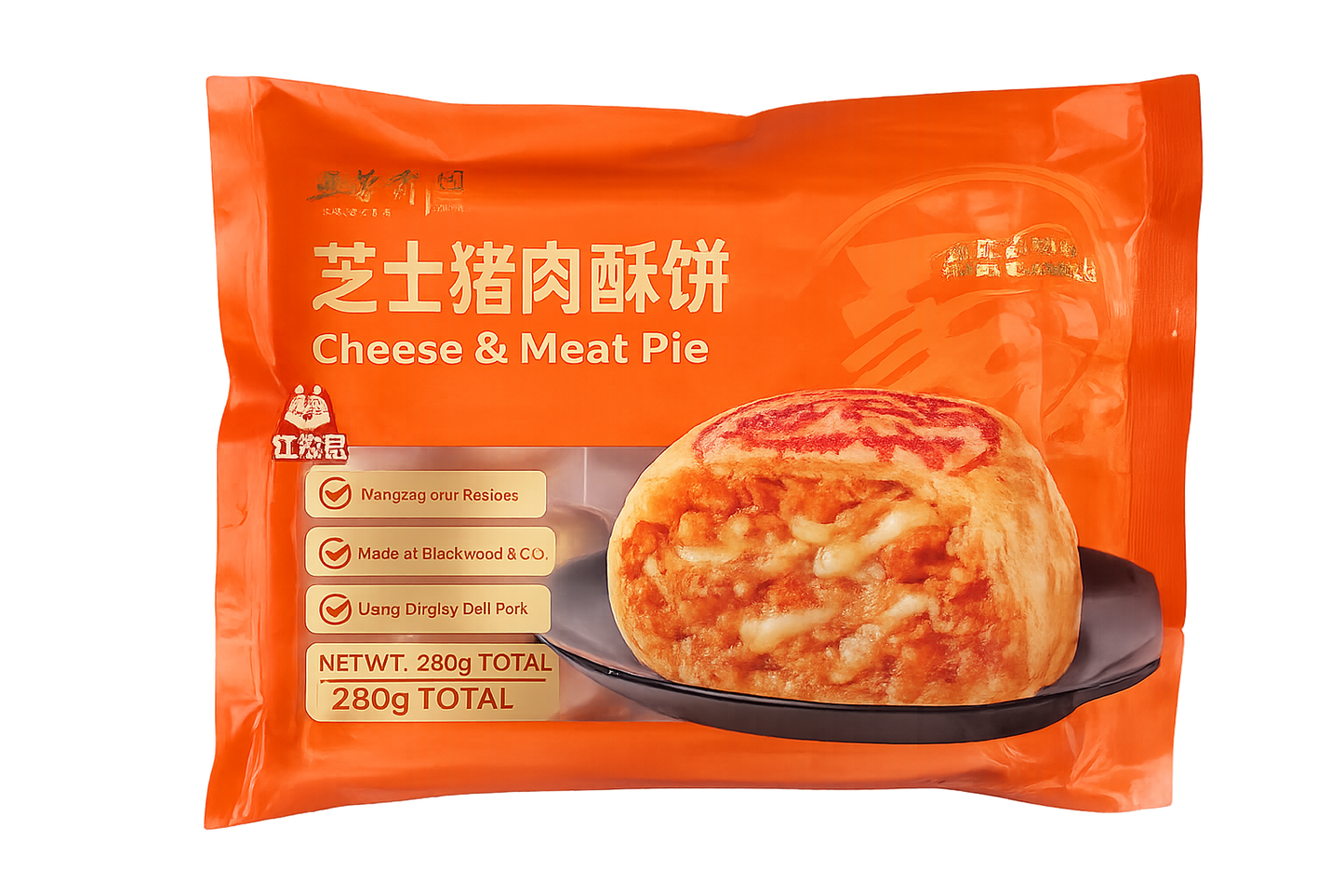 WZ Cheese & Meat Pie 五芳齋芝士豬肉酥餅4pcs 280g x 1